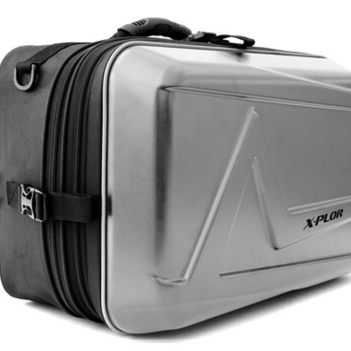 ALFORJAS SEMI-RIGIDAS GRIS MATE DE 25 LITROS X-PLOR