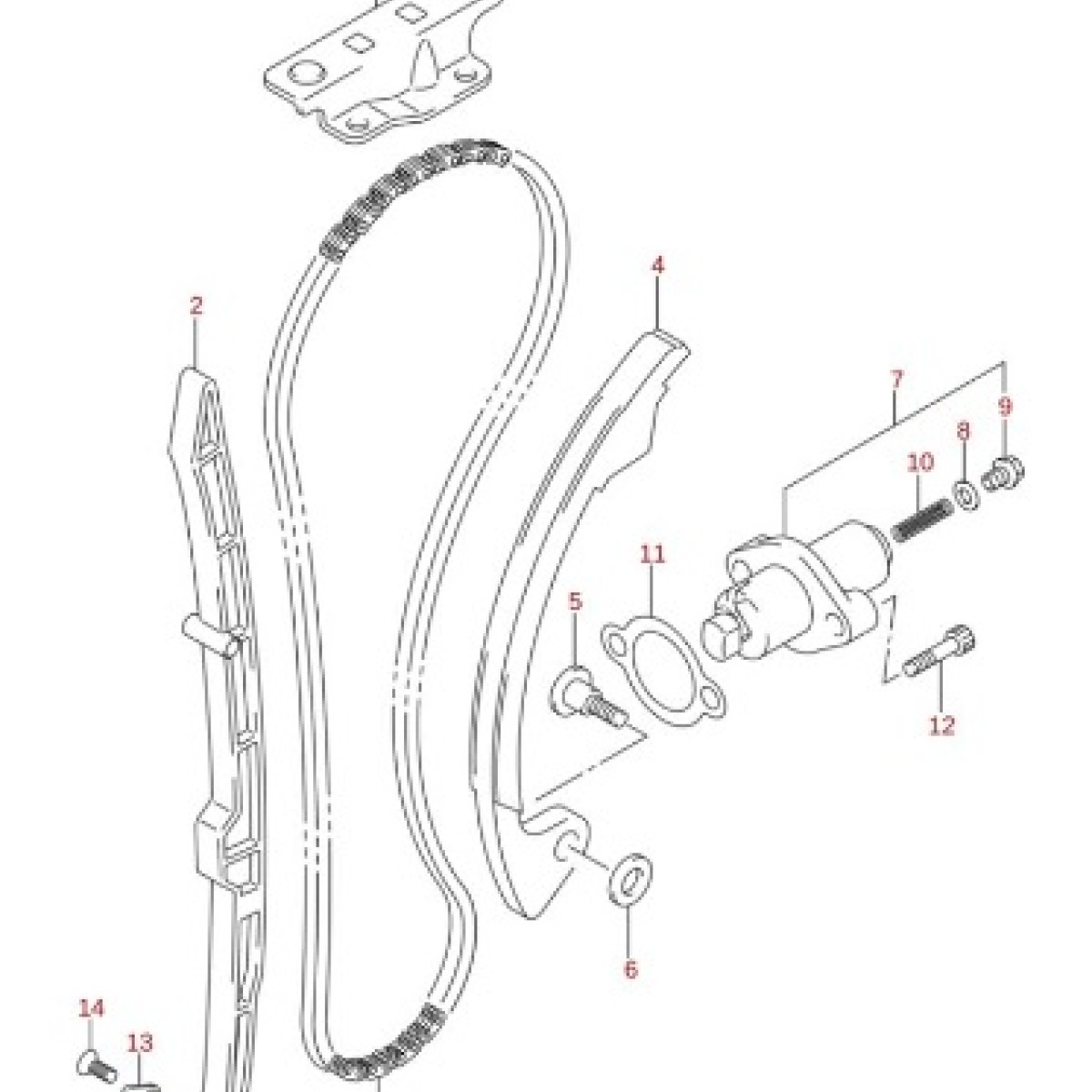 CADENILLA DISTRIBUCION LTZ 400 ORIGEN SUZUKI Nº1
